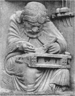 Carving of Pythagoras from Chartres cathedral
